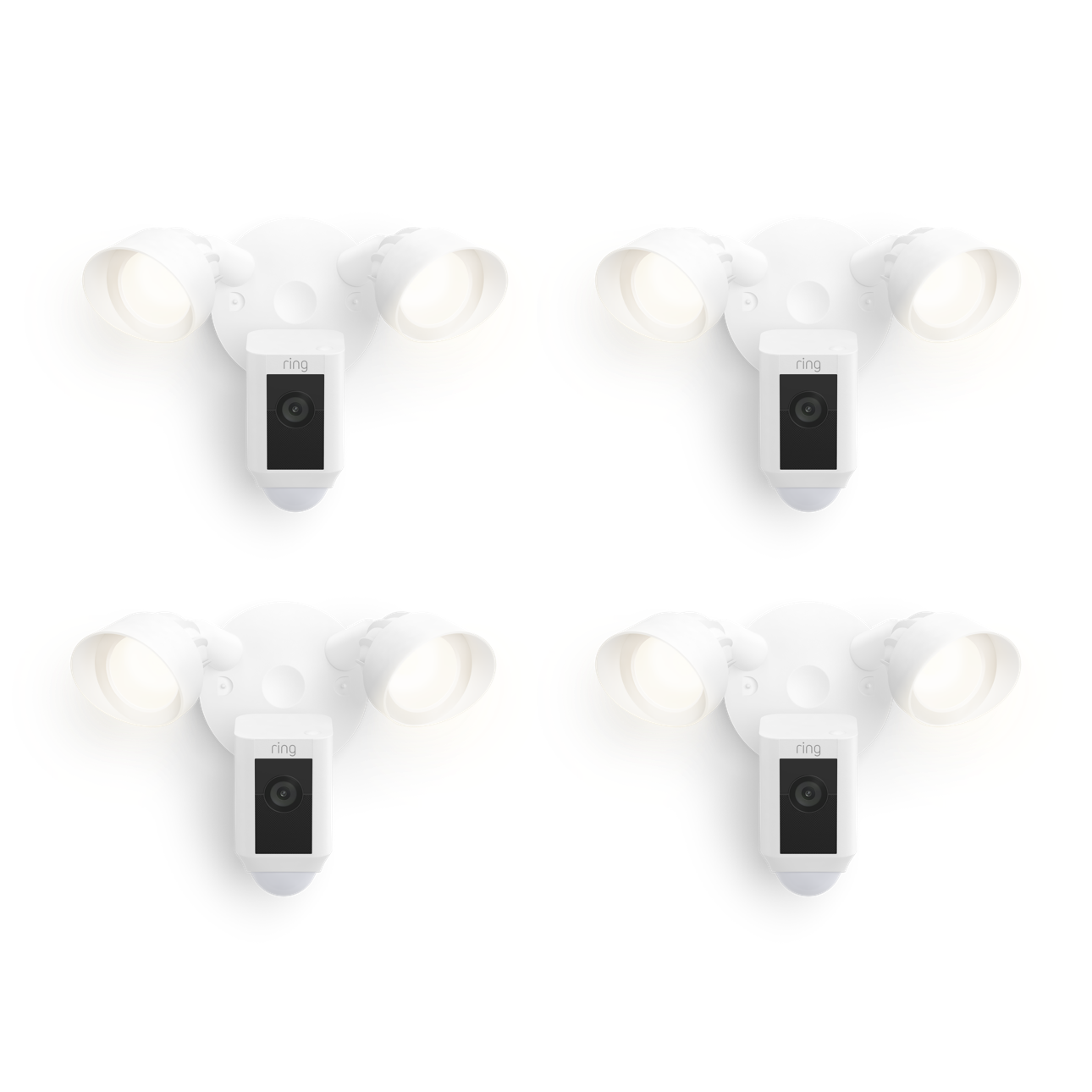 4-Pack Floodlight Cam Wired Plus - White