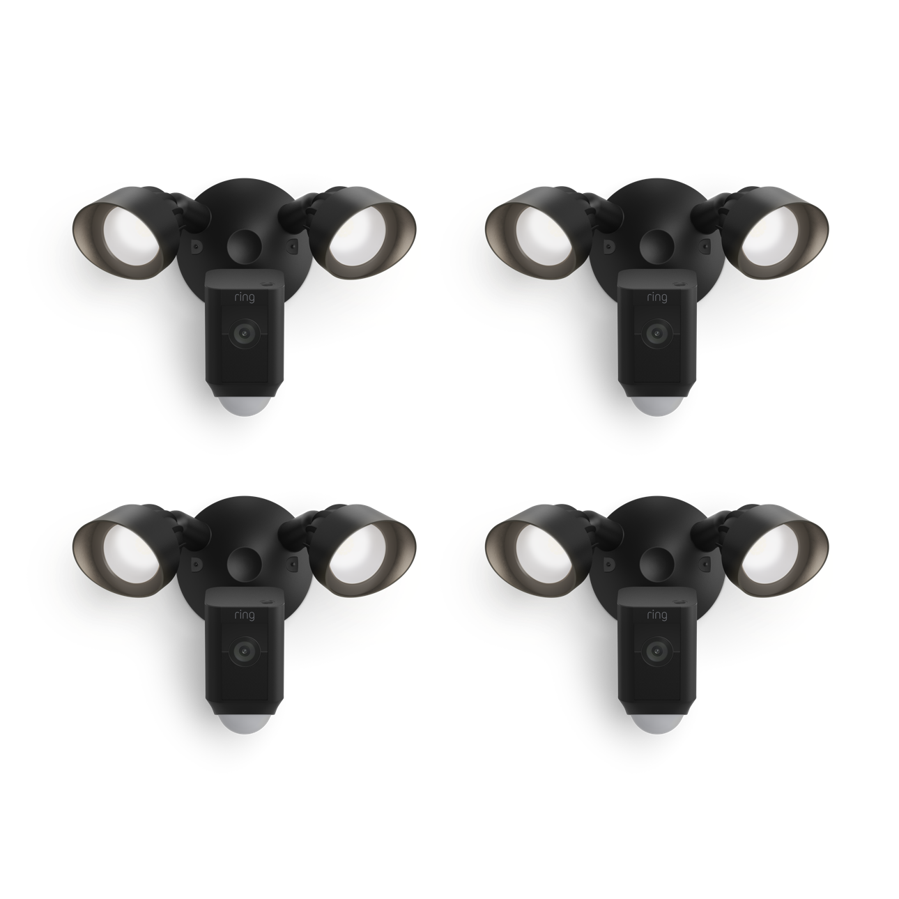 4-Pack Floodlight Cam Wired Plus - Black