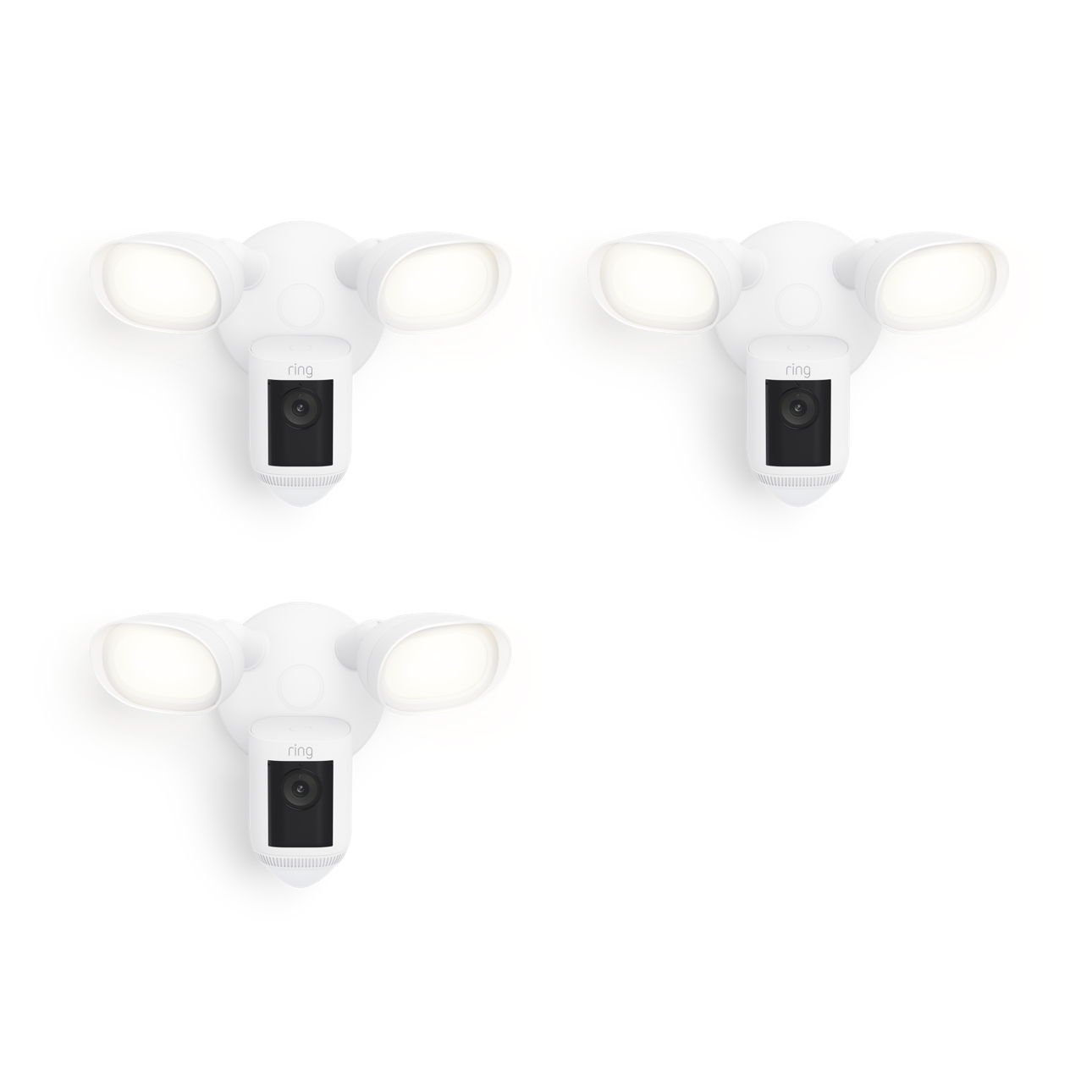3-Pack Floodlight Cam Wired Pro - White