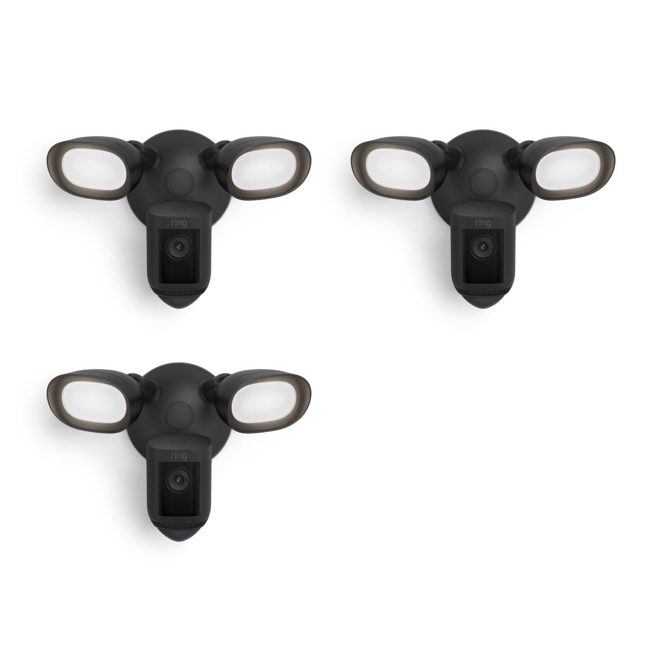 3-Pack Floodlight Cam Wired Pro - Black