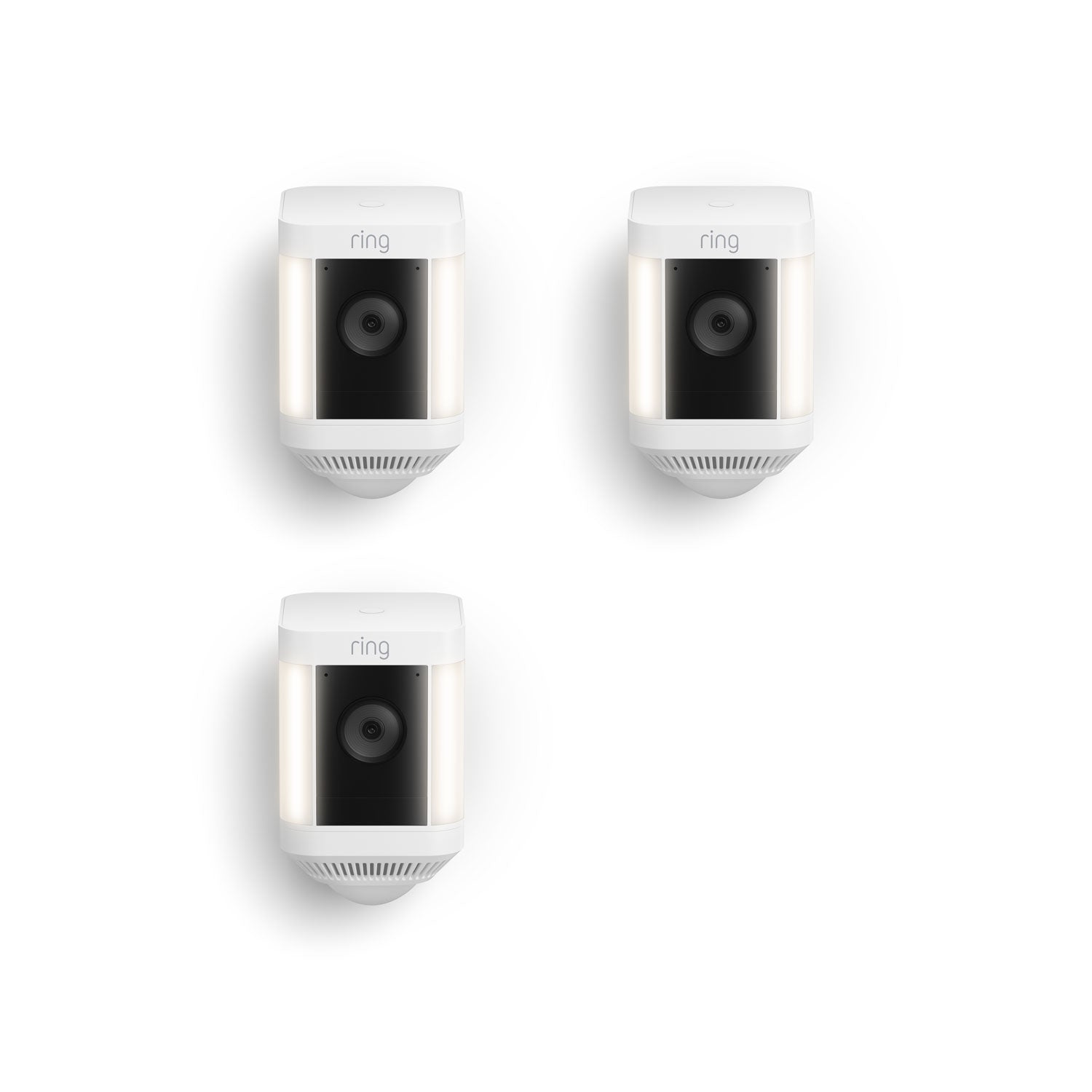 Pack de 3 cámaras Plus con luces y batería (Spotlight Cam Plus) - Blanco