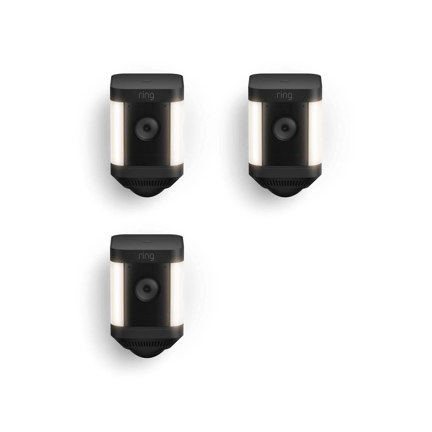 Pack de 3 cámaras Plus con luces y batería (Spotlight Cam Plus) - Negro