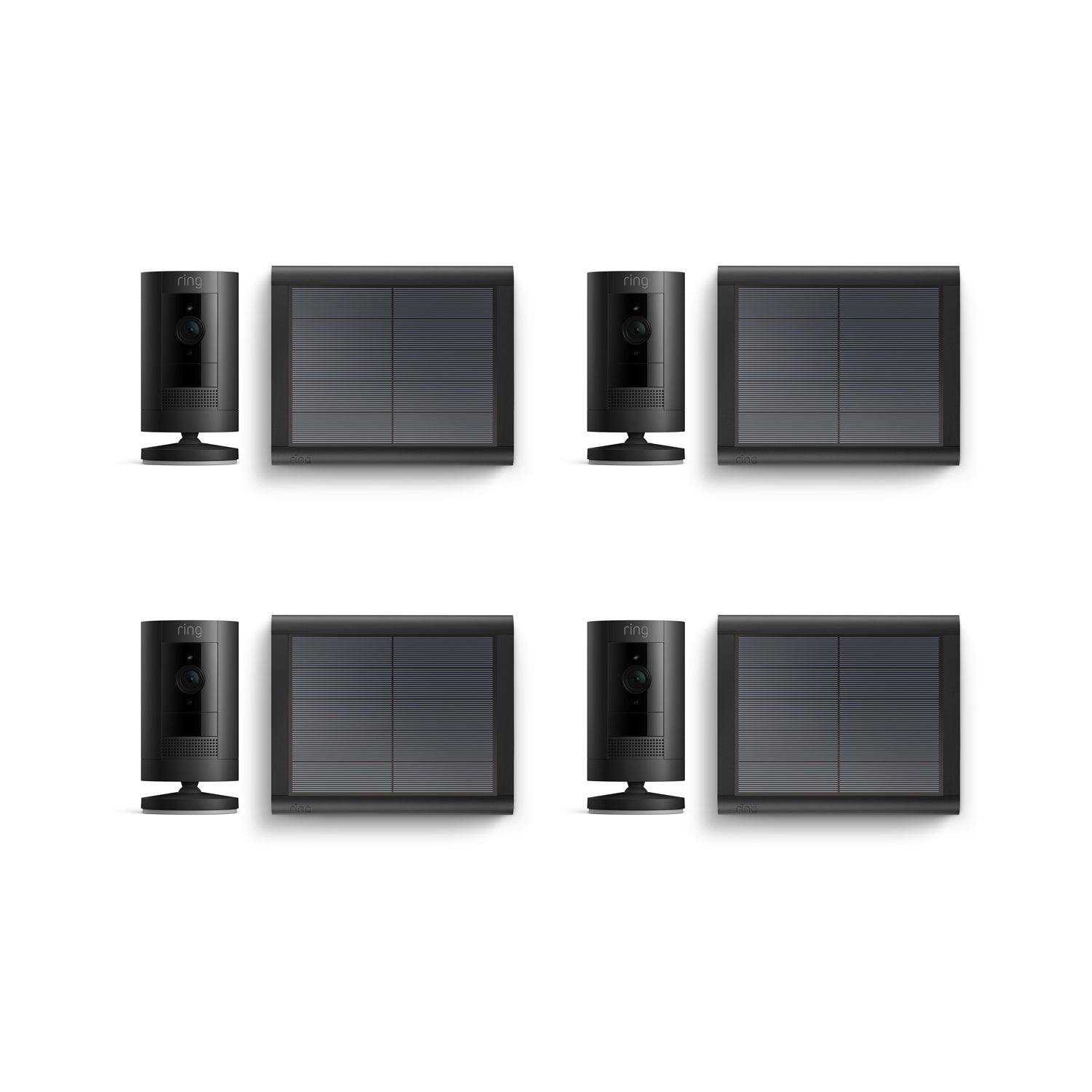 4-Pack Outdoor Security Camera | Stick Up Cam Solar - Black