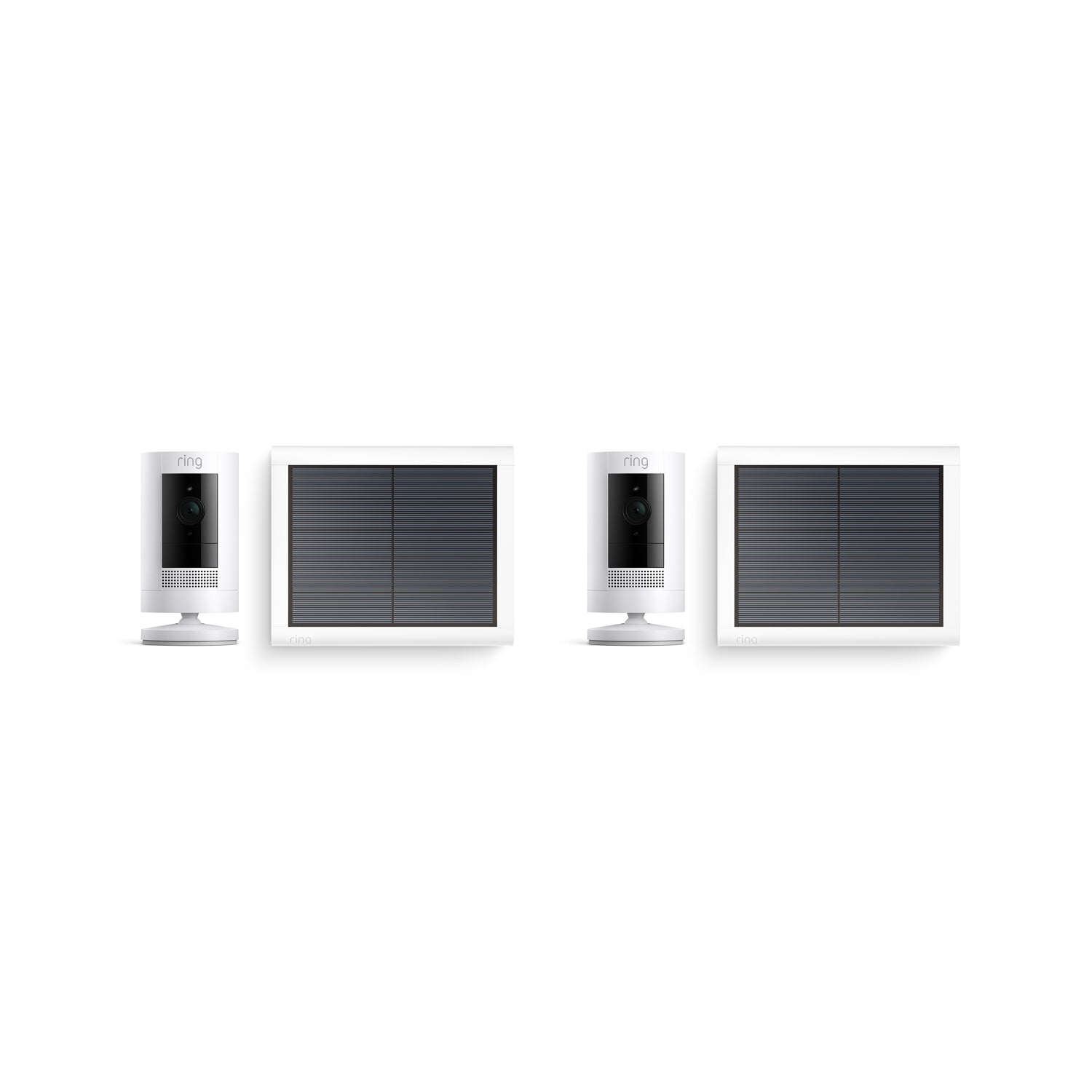 2-Pack Outdoor Security Camera | Stick Up Cam Solar - White