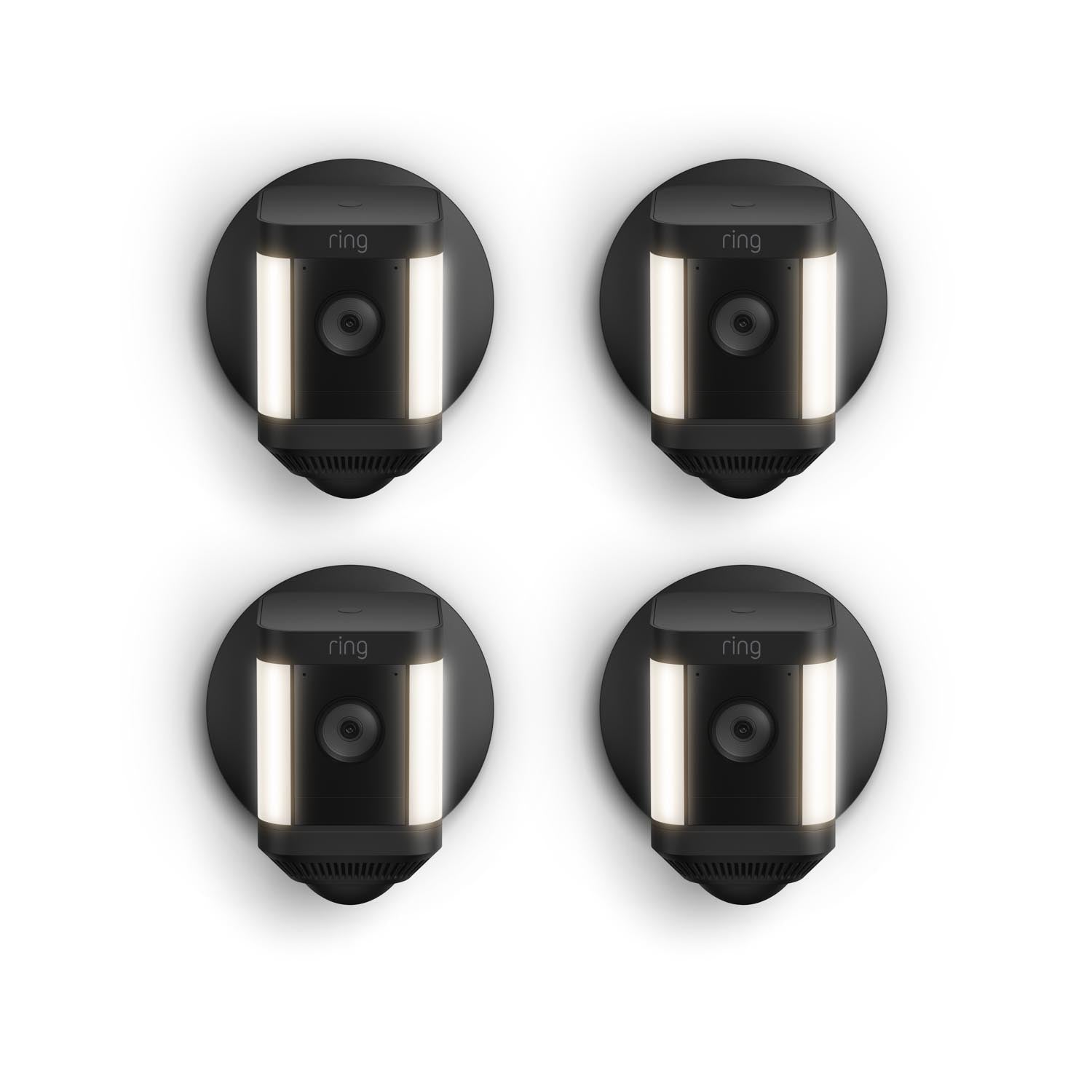 4er-Set Spotlight Kamera Plus Kabel (Spotlight Cam Plus) - Schwarz