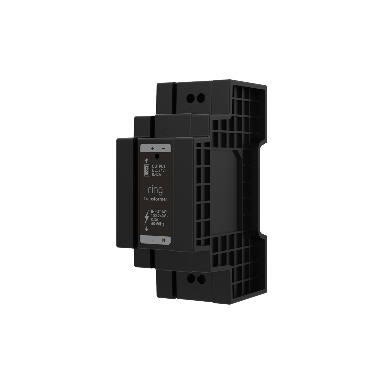 DIN Rail Transformer for Wired Video Doorbells (2nd Generation) - Black