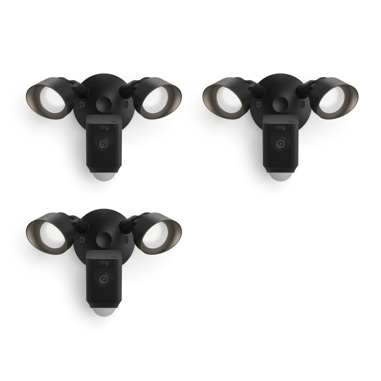 3-Pack Floodlight Cam Wired Plus - Black