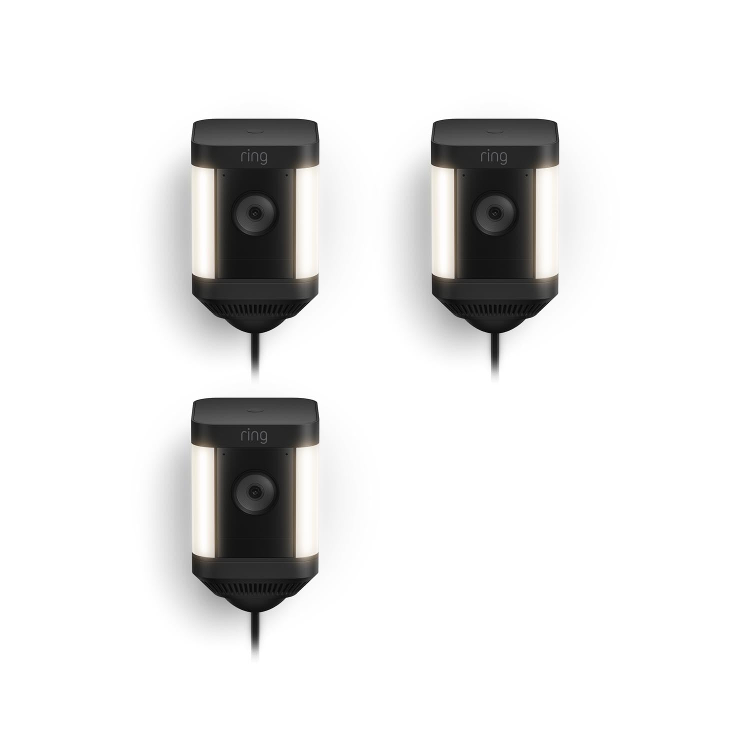 3-Pack Spotlight Cam Plus Plug-In - Black