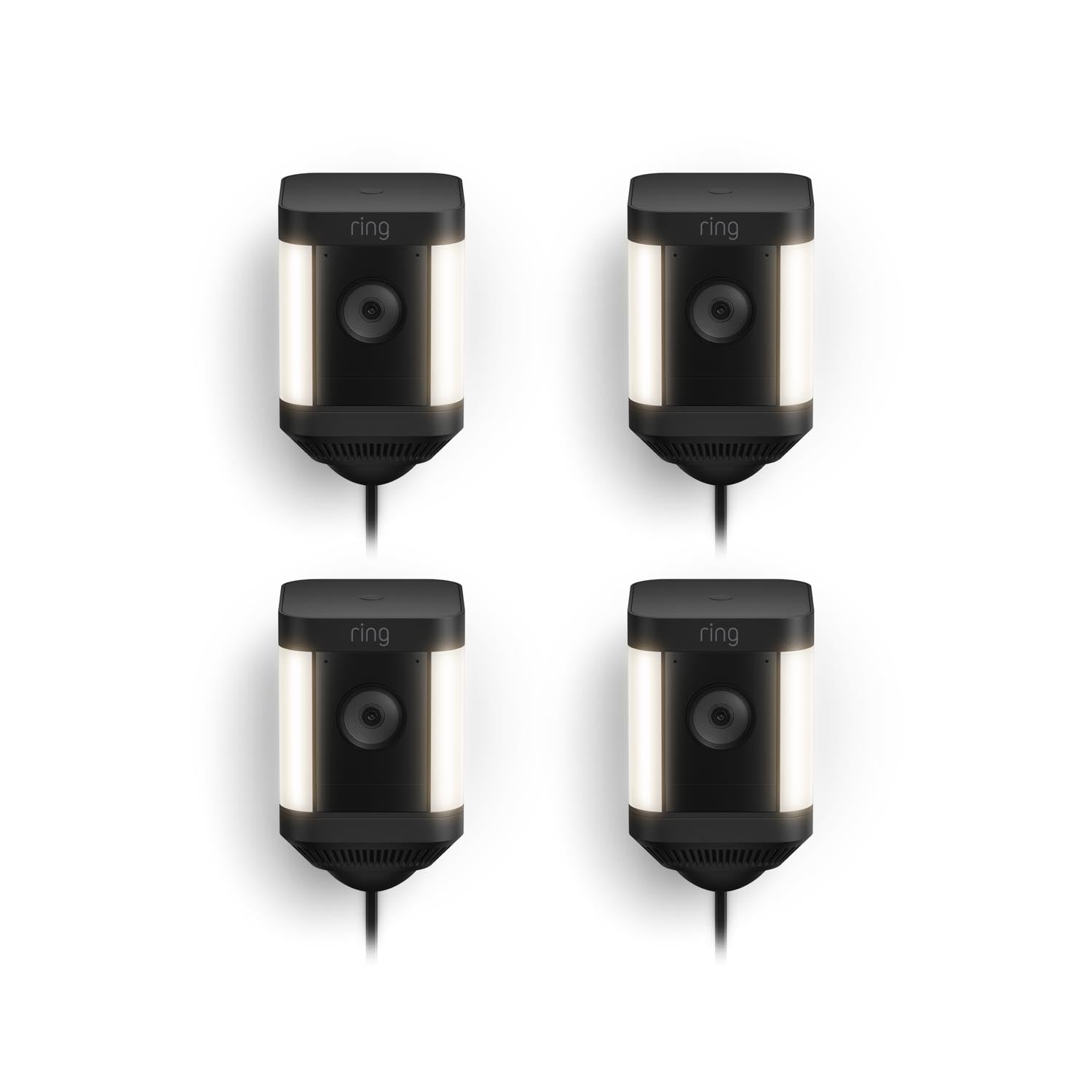 4-Pack Spotlight Cam Plus Plug-In - Black