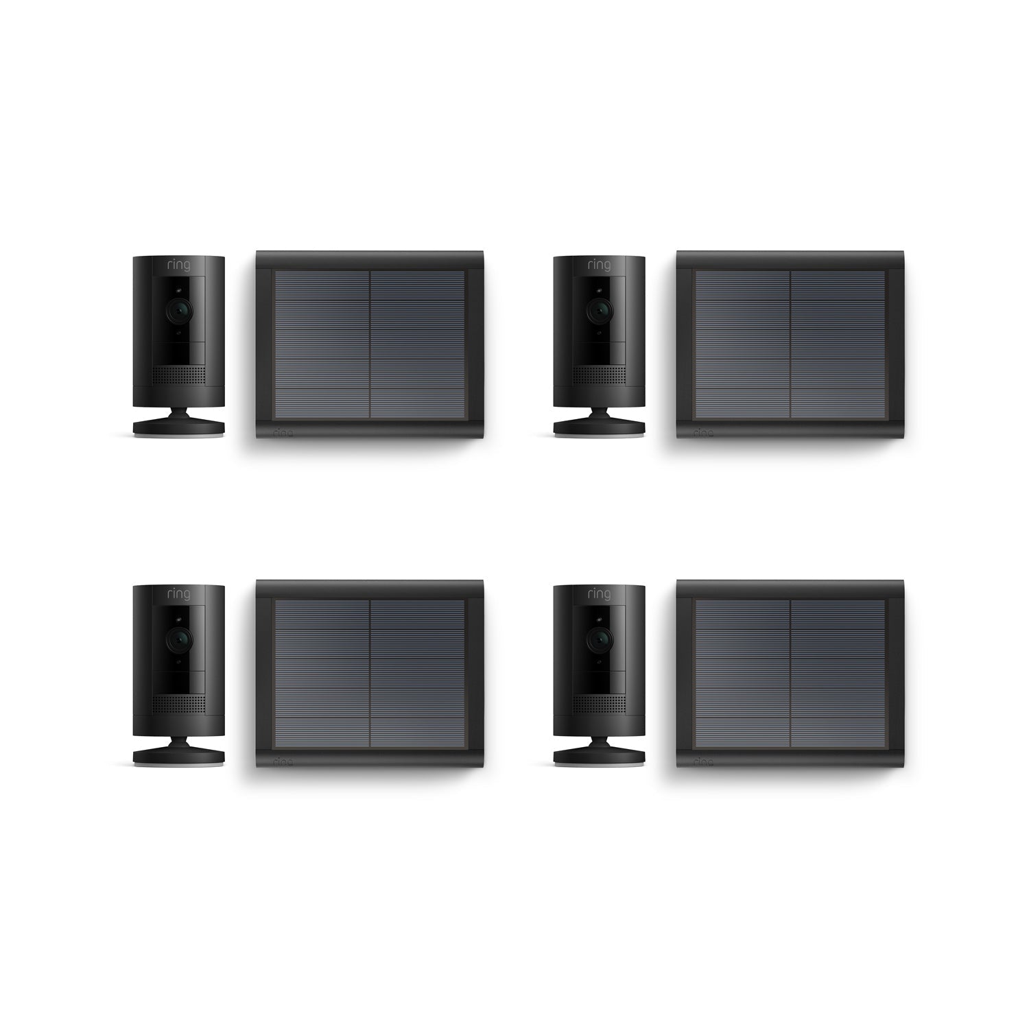 4-Pack Outdoor Security Camera | Stick Up Cam Solar - Black