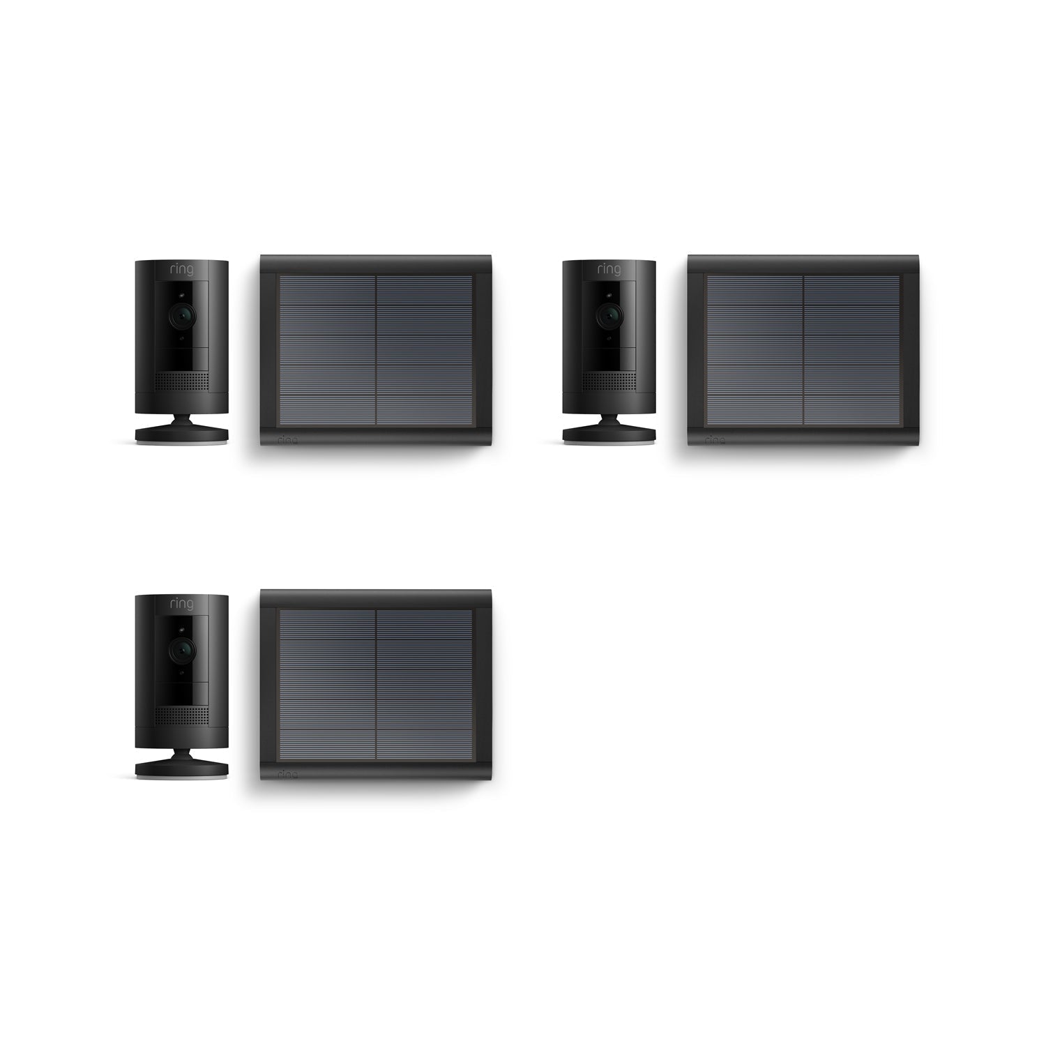 3-Pack Outdoor Security Camera | Stick Up Cam Solar - Black