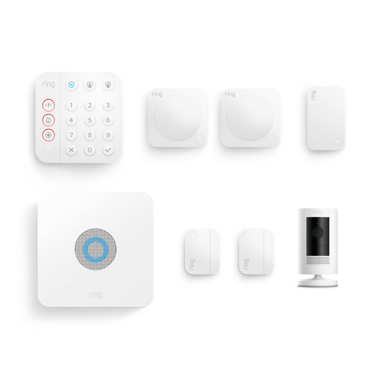 Alarm + Außenkamera im Paket - M - Weiß