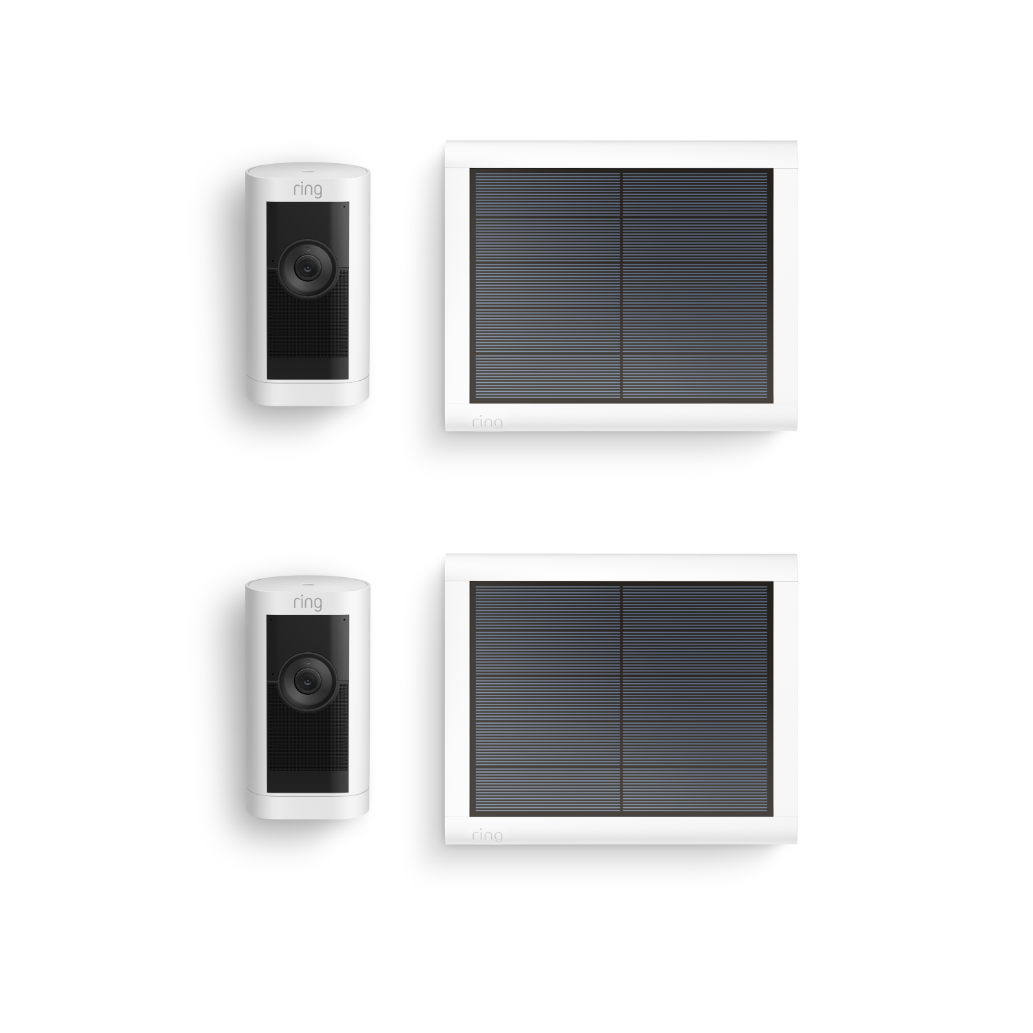 2-Pack Outdoor Camera Pro Solar (Stick Up Cam Pro) - White