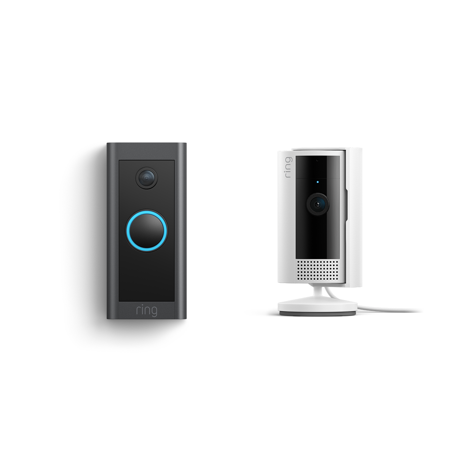 Videocitofono cablato + videocamera interna 2a gen. (Video Doorbell Wired + Indoor Camera) - Nero