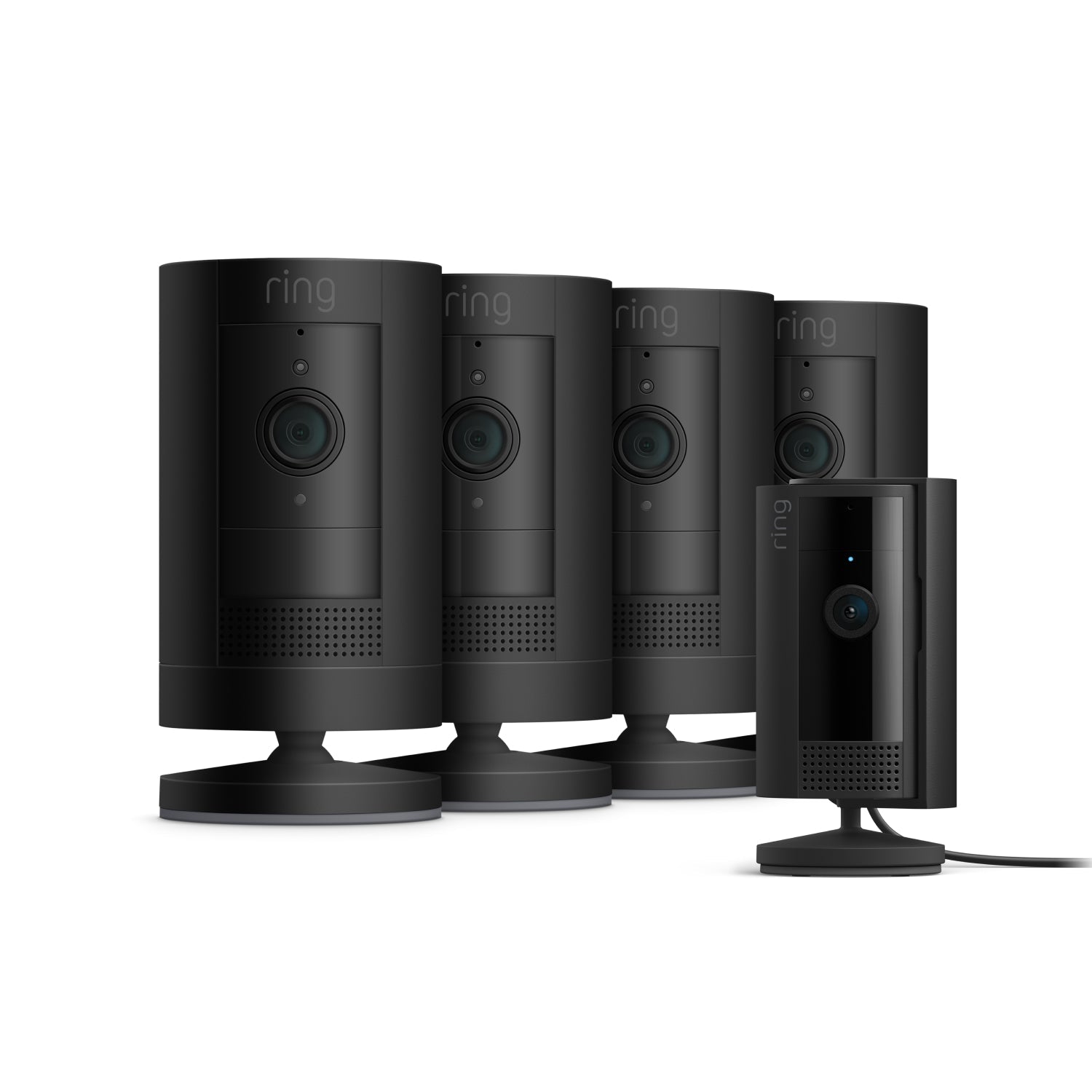 4-Pack Outdoor Camera Battery + Indoor Camera 2nd Gen (UK adapter) - Black