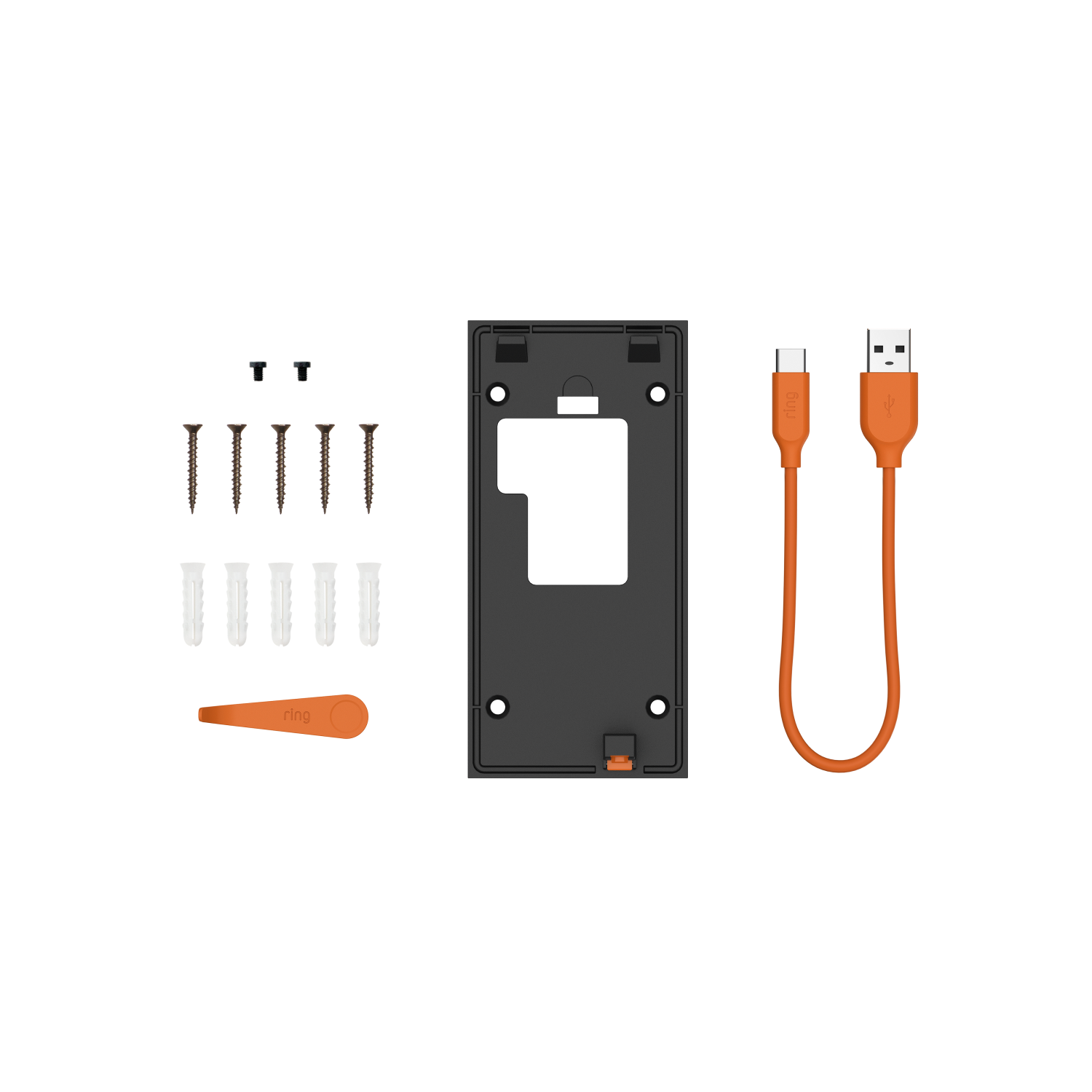 Kit de piezas de repuesto (Videotimbre con batería) - Negro