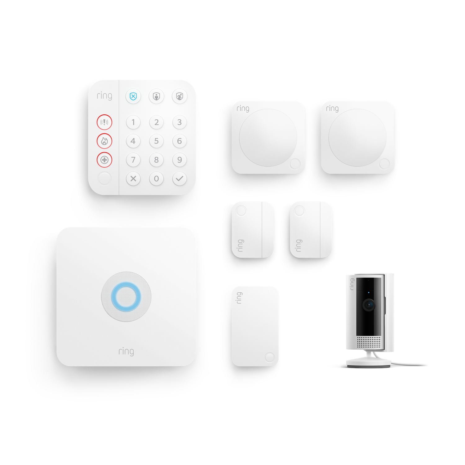 Kit Ring Alarm + caméra intérieure 2e gén. - M - Blanc