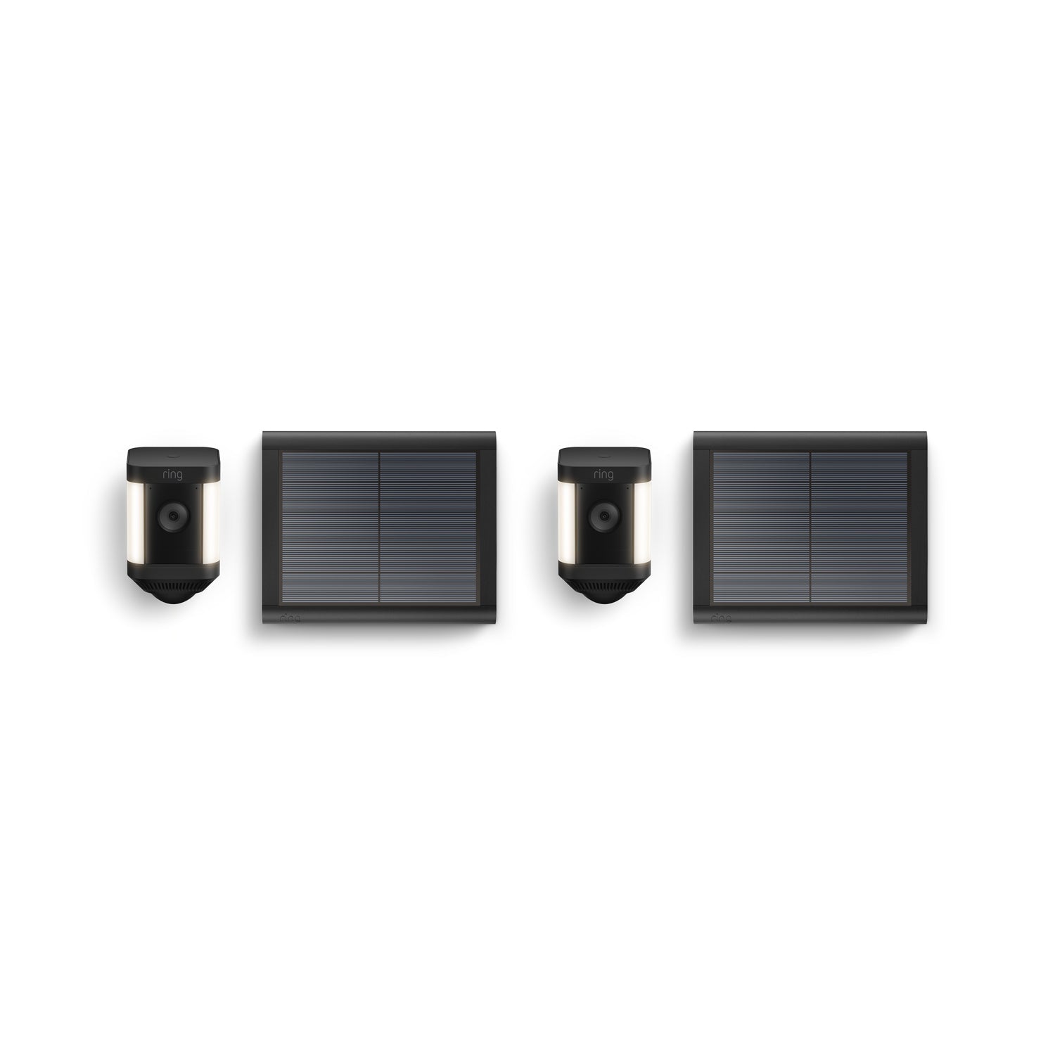 Lot de 2 caméras Spotlight Plus solaires (Spotlight Cam Plus) - Noir