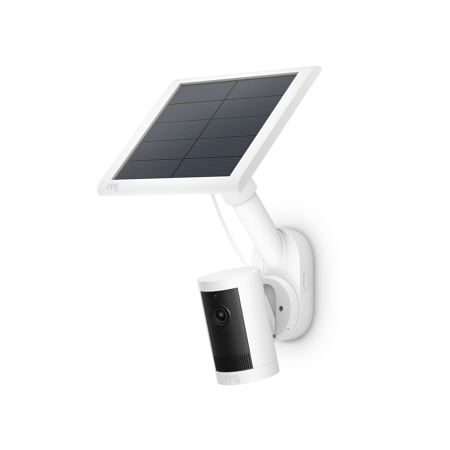 Stang- en muurbeugel (Voor camera's en zonnepanelen) - Wit