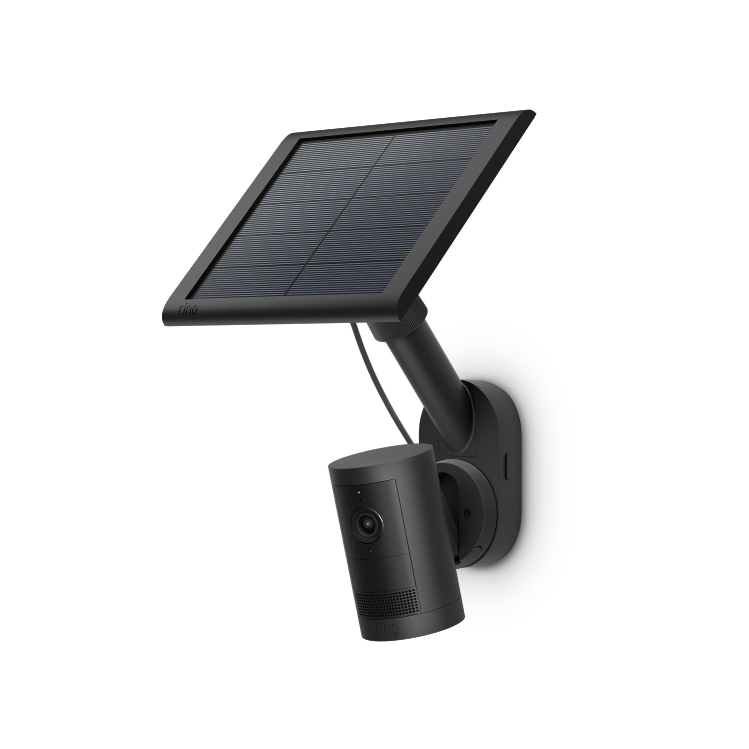 Stang- en muurbeugel (Voor camera's en zonnepanelen) - Zwart