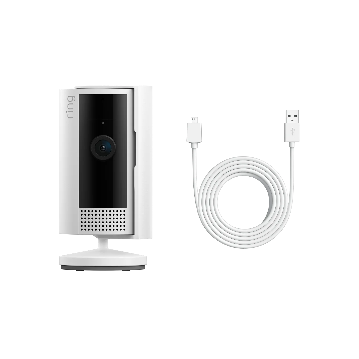 Innenkamera 2. Gen. + 3 m langes USB-A- auf Micro-USB-Netzkabel - Weiß