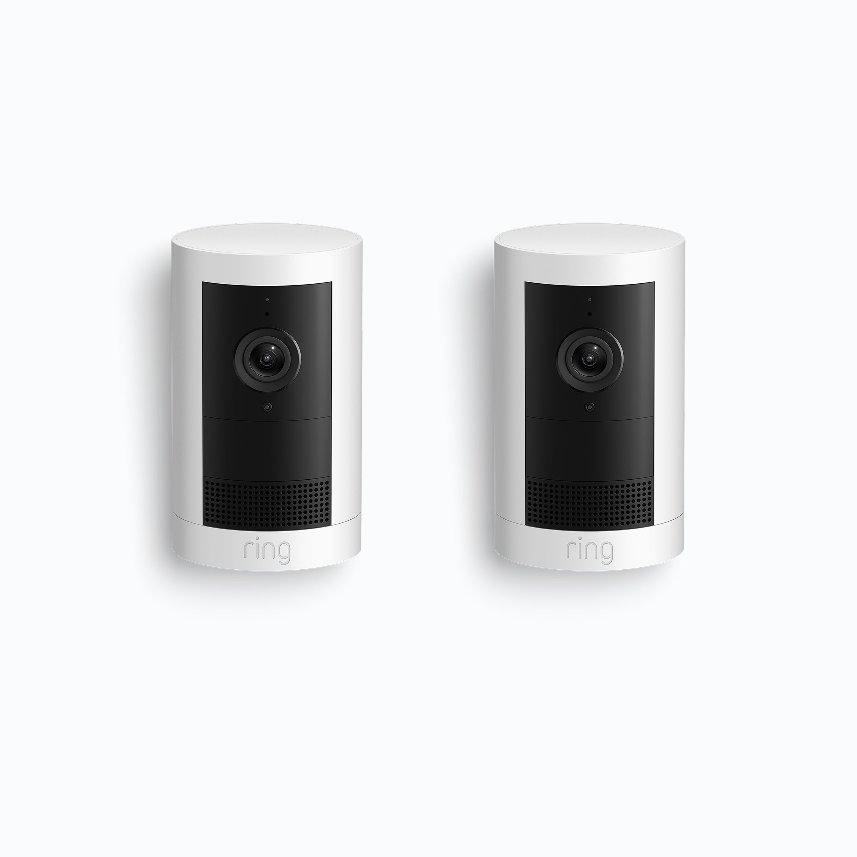 2-Pack Outdoor Camera Plus Battery (Featuring 2K Video with Ring Vision) - White