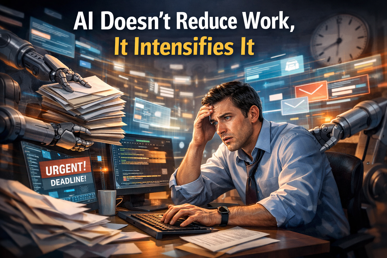 AI Doesn’t Reduce Work, It Intensifies It