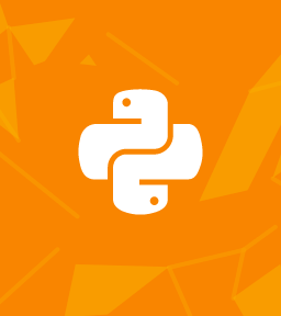 python logo with orange background