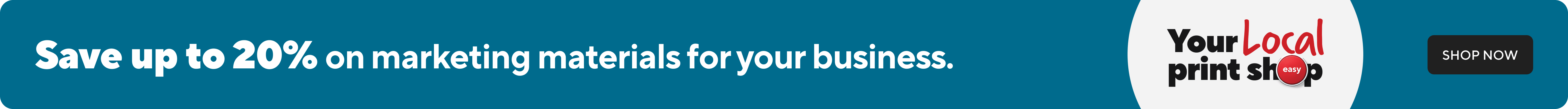 Save up to 20% on marketing materials for your business. Printing for your business made easy. Shop Now