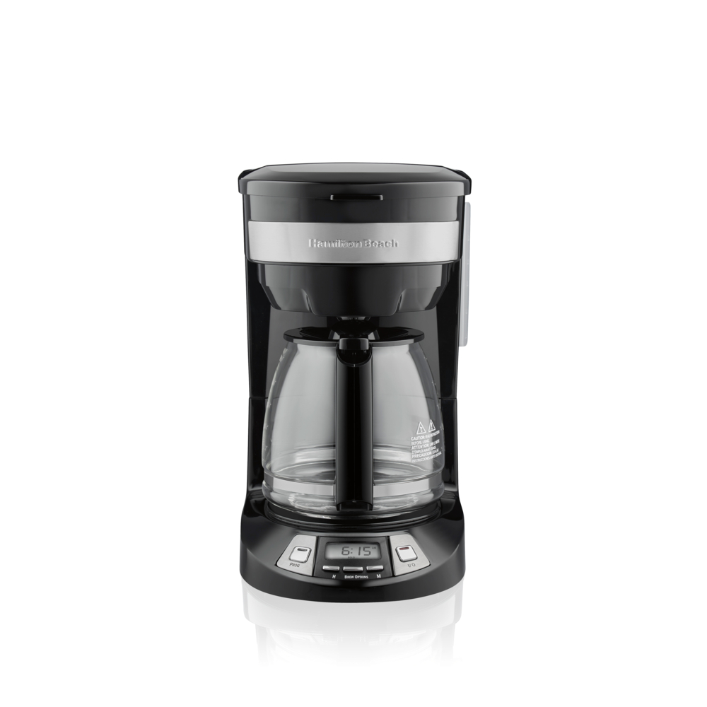 GRATUIT Hamilton Beach - Cafetière programmable 12 tasses - Noir/Acier inoxydable