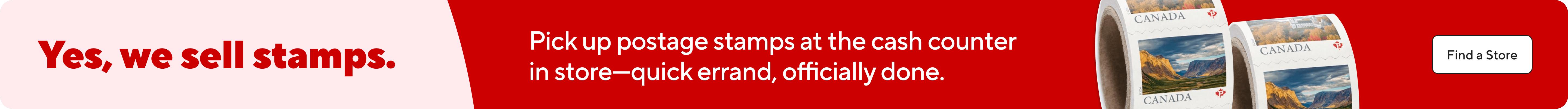 Yes, we sell stamps. Pick up postage stamps at the cash counter in store—quick errand, officially done.  Find a Store