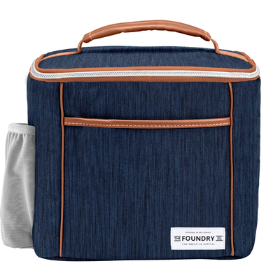 FREE Foundry by Fit + Fresh Dorrance Insulated Lunch Bag with 2 Food Containers - Denim Blue