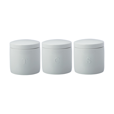FREE Maxwell & Williams Epicurious 3-Piece Canister Set - 600mL - White