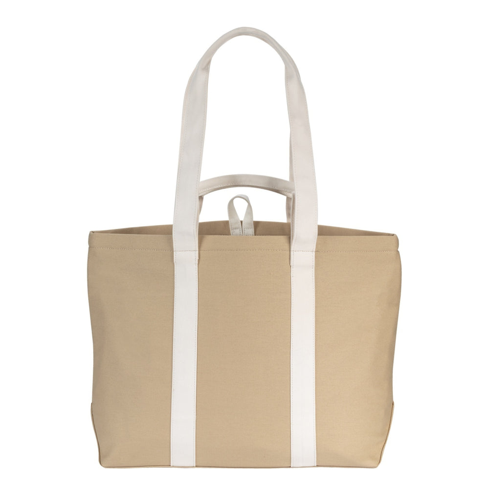 GRATUIT Gry Mattr - Sac fourre-tout en toile de coton - Tan/Blanc