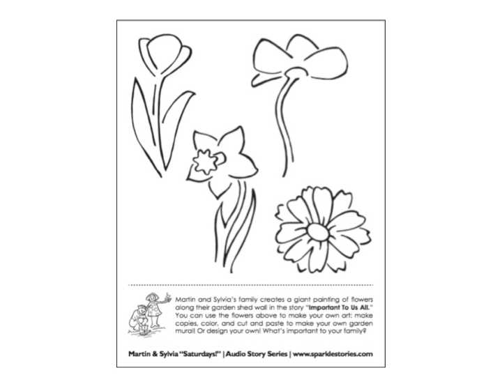 Martin & Sylvia's: Saturdays! Printable Project Page: Flower Mural
