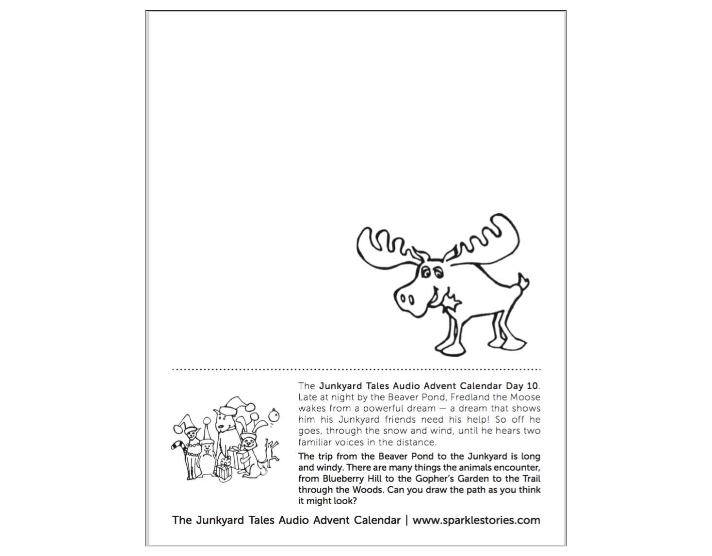 Junkyard Tales Audio Advent Calendar Printable Coloring Page: Day 10 ...