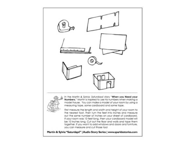 Martin & Sylvia's: Saturdays! Printable Project Page: Measuring