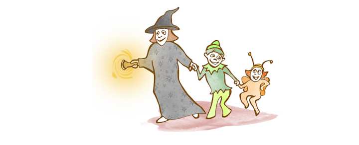 Halloween. Trick or Treaters for Blog left