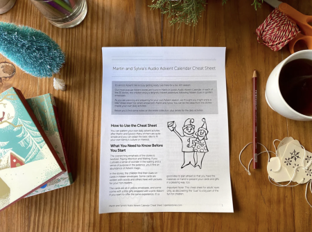 Parent Cheat Sheet: Martin & Sylvia's Daily Advent Activities