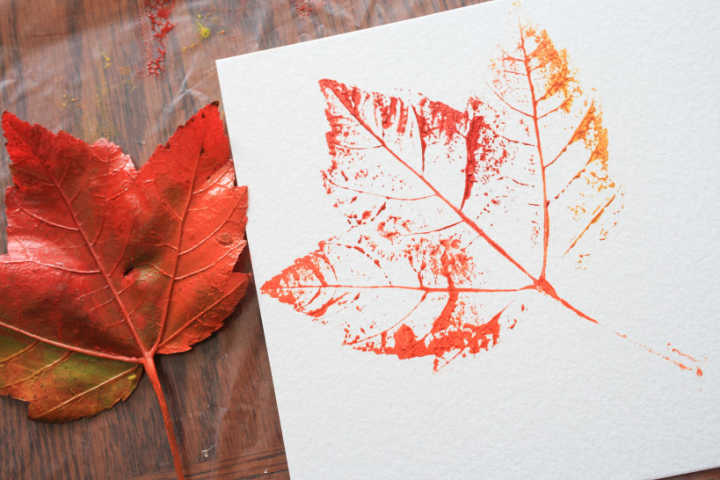 Printmaking with Leaves — Sparkle Stories