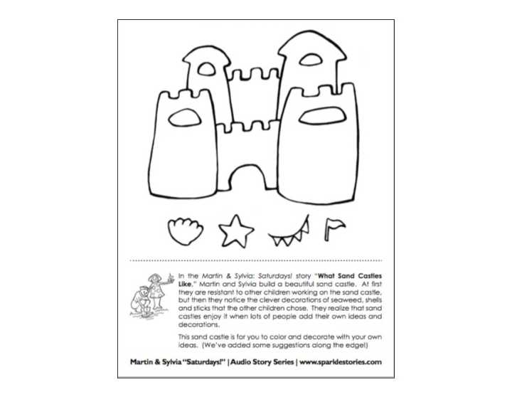 Martin & Sylvia's: Saturdays! Printable Project Page: What Sand Castles Like