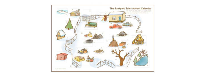 BANNER Junkyard Tales Printable Advent Calendar 1200-450-262KB