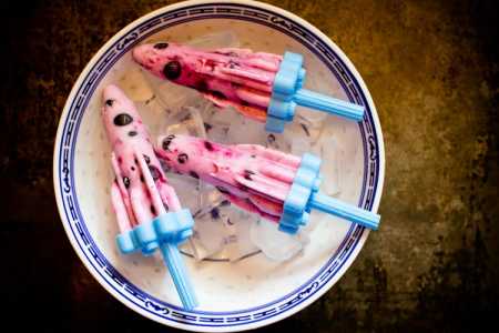 Sparkle Kitchen: Roasted Blueberry Popsicles
