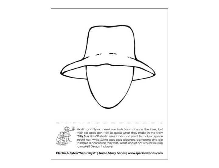 Martin & Sylvia's: Saturdays! Printable Project Page: Silly Sun Hats