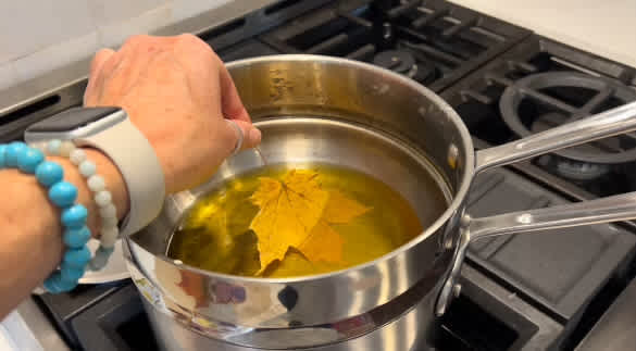 Waxed Leaves dipping Process