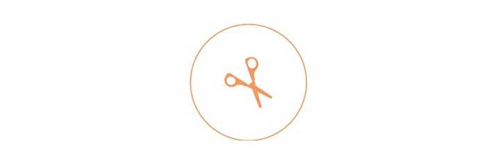 Scissors Icon with border for blog