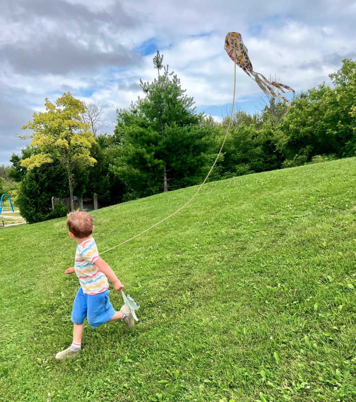 Flying a kite!