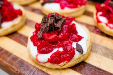Sour Cherry and Whipped Goat Cheese Tart