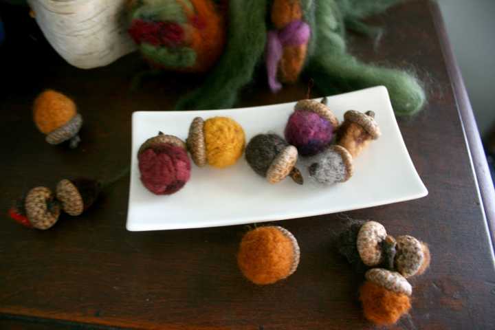 Felted Acorns 2