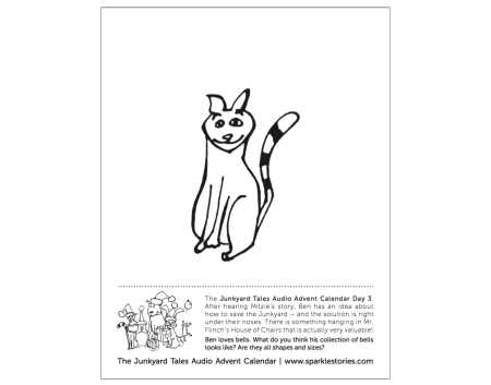 Junkyard Tales Audio Advent Calendar Printable Coloring Page: Day 3 – Ben